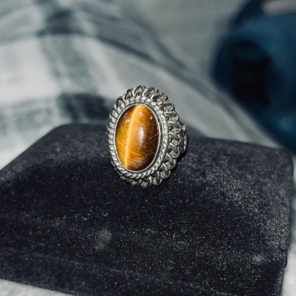 STERLING TIGER EYE RING - Picture 3 of 9